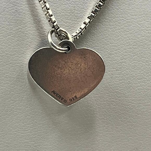 James Avery Sterling Silver 2024 Heart Charm Box Link Sterling Chain Necklace - Picture 7 of 11